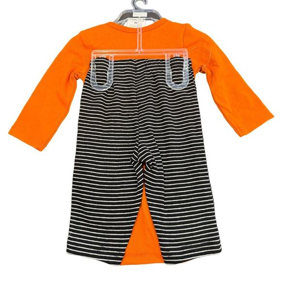 Carter's Just One You Baby Bat Striped Halloween Top and Bottom Set Size 3M - Picture 2 of 5